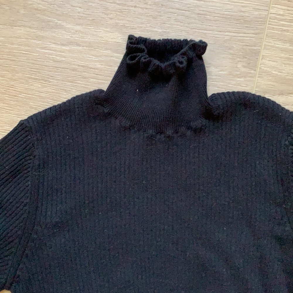 Frame Ruffle Neck Sweater  Sz M